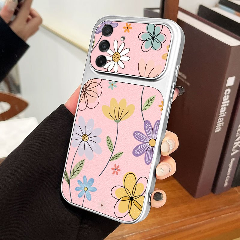 YBD Caso Para Samsung Galaxy A27 A37 A24 A25 A26 A34 A35 A36 A54 A55 A57 A56 5G Bonito Floral Grande Fino Moda Impressão
