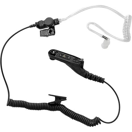 Ouça Apenas Fone De Ouvido Walkie Talkie Tubo Acústico Vigilância Peça Árbitro C