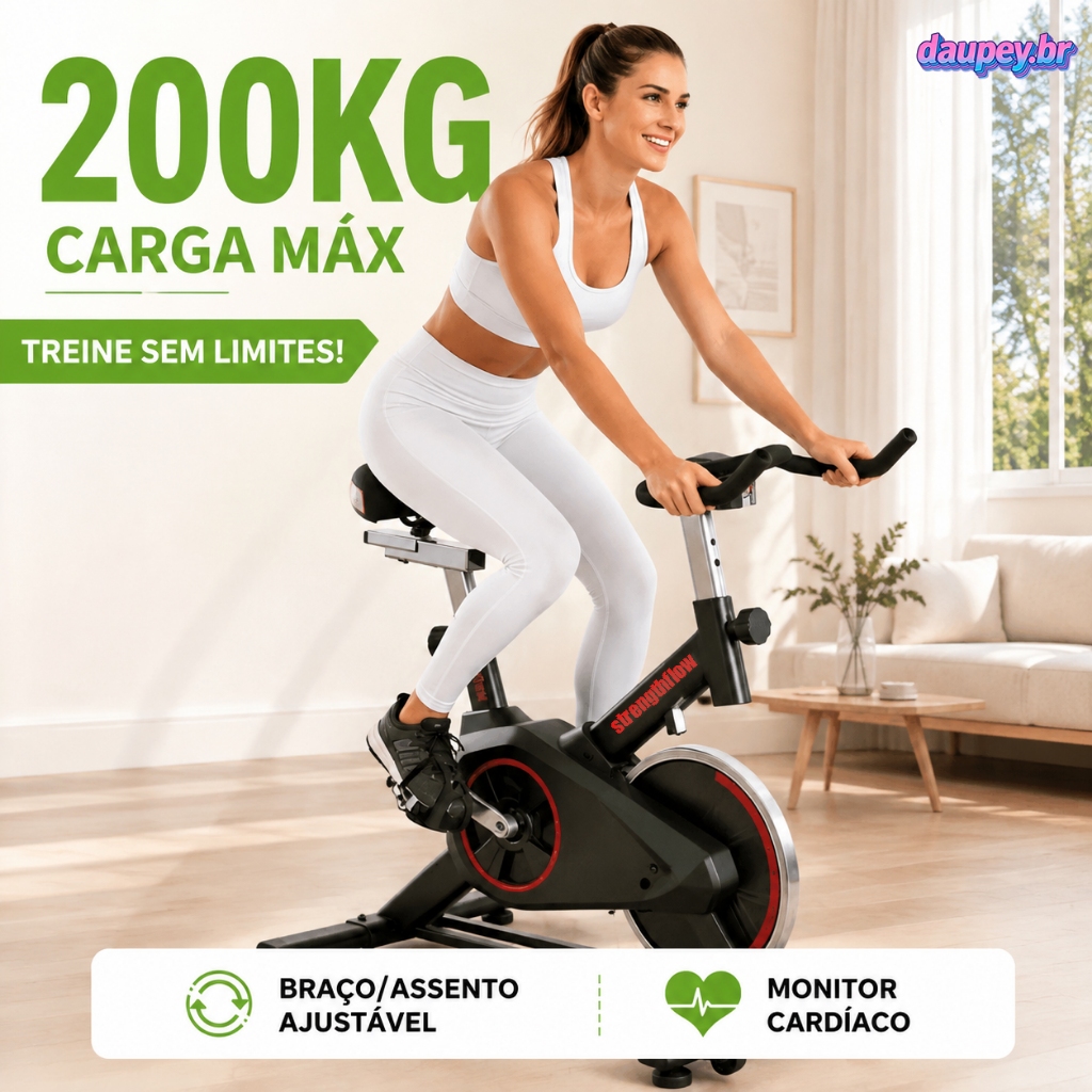 Bicicleta Bike Ergometrica Spinning Academia Fitness Profissional 120kg