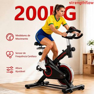 Bicicleta Bike Ergometrica Spinning Detecção De Frequência Cardíaca Academia Fitness Profissional 200kg