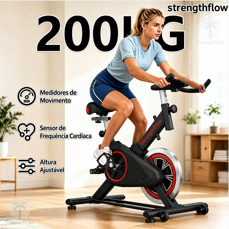 Bicicleta Bike Ergometrica Spinning Academia Fitness Profissional 200kg