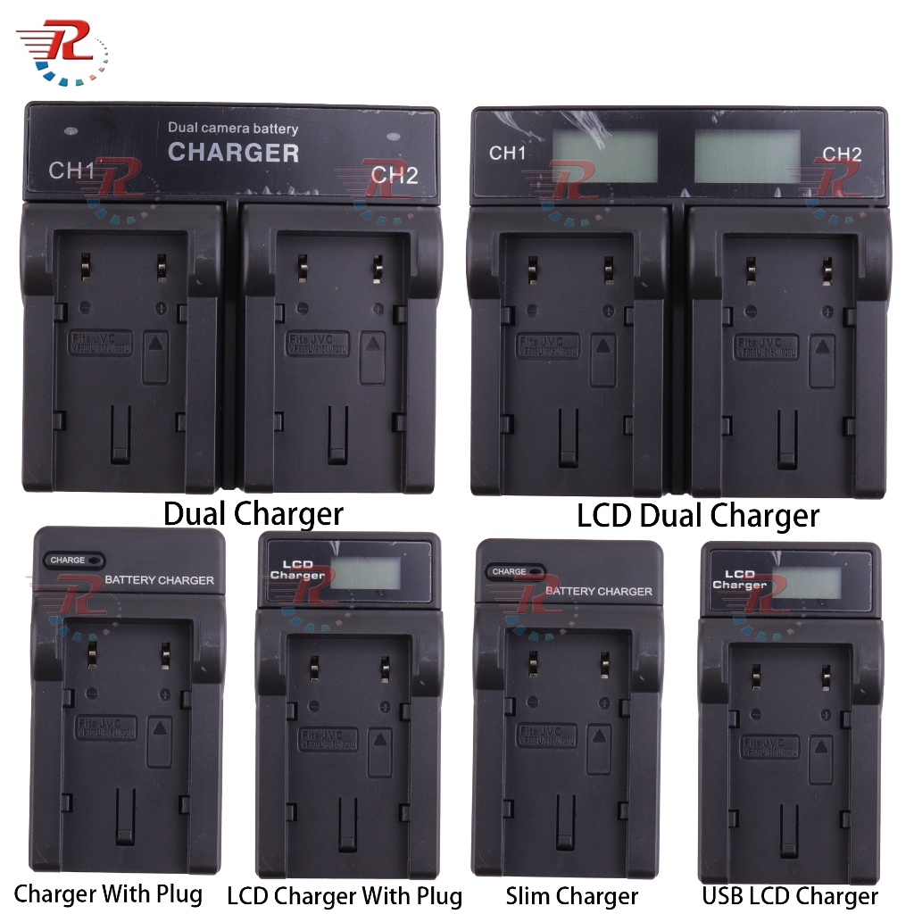 Carregador Duplo Rápido LCD BN-VF815 Para JVC VF808 VF808U VF815U VF823U