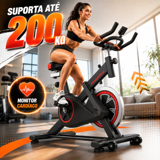 Bicicleta Bike Ergometrica Spinning Detecção De Frequência Cardíaca Academia Fitness Profissional 20