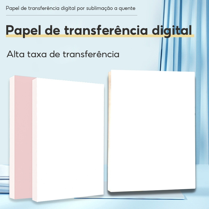 100 Folhas Papel Transfer Sublimação A4 Alta Transferência Para Impressora Jato de Tinta Camiseta Caneca — imagem 2 de 2
