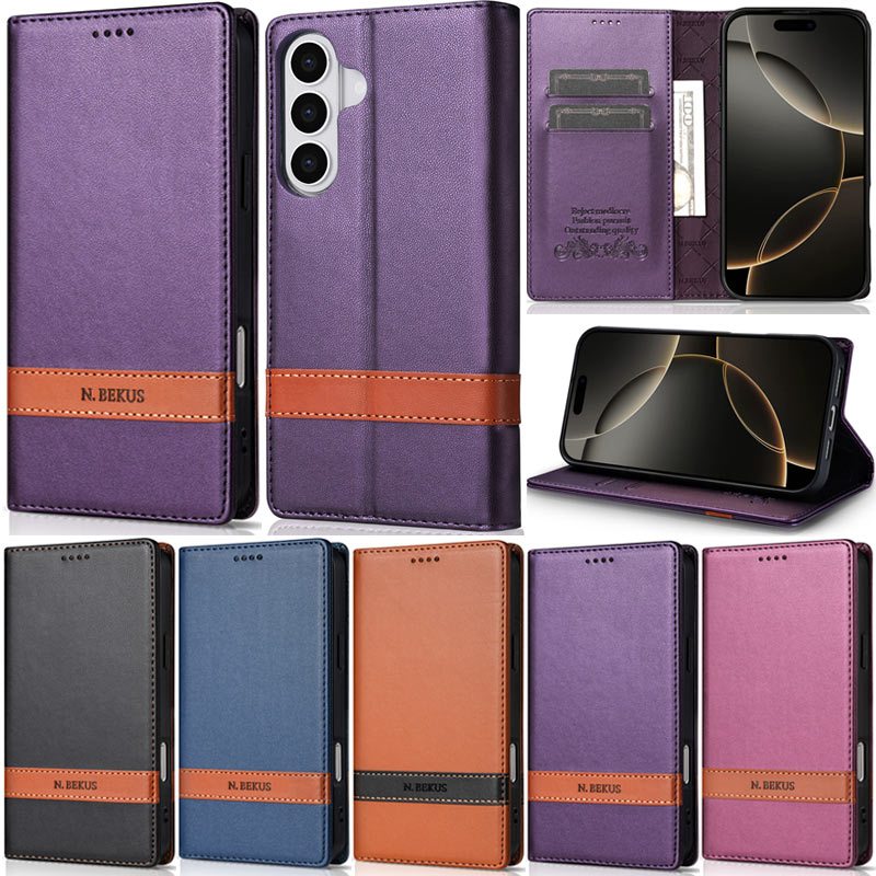 Capa De Luxo Para Samsung Galaxy S26 FE A57 A37 A36 A56 A17 A18 A26 S25 A25 A07 A06 S24 S26 + S25 + S24 Edge Carteira Sl