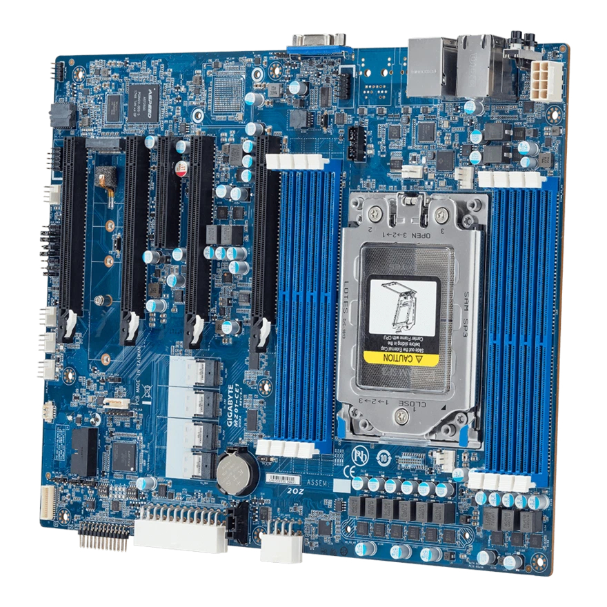 Placa-Mãe De Servidor Gigabyte MZ01-CE1 Para AMD EPYC 7002/7003 Principal SP3 DD