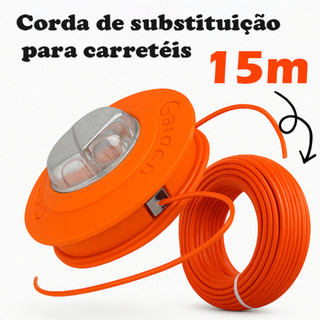 Carretel Nylon Garden Automático laranja M10x1.25 p/Roçadeiras Importadas Alta Qualidad