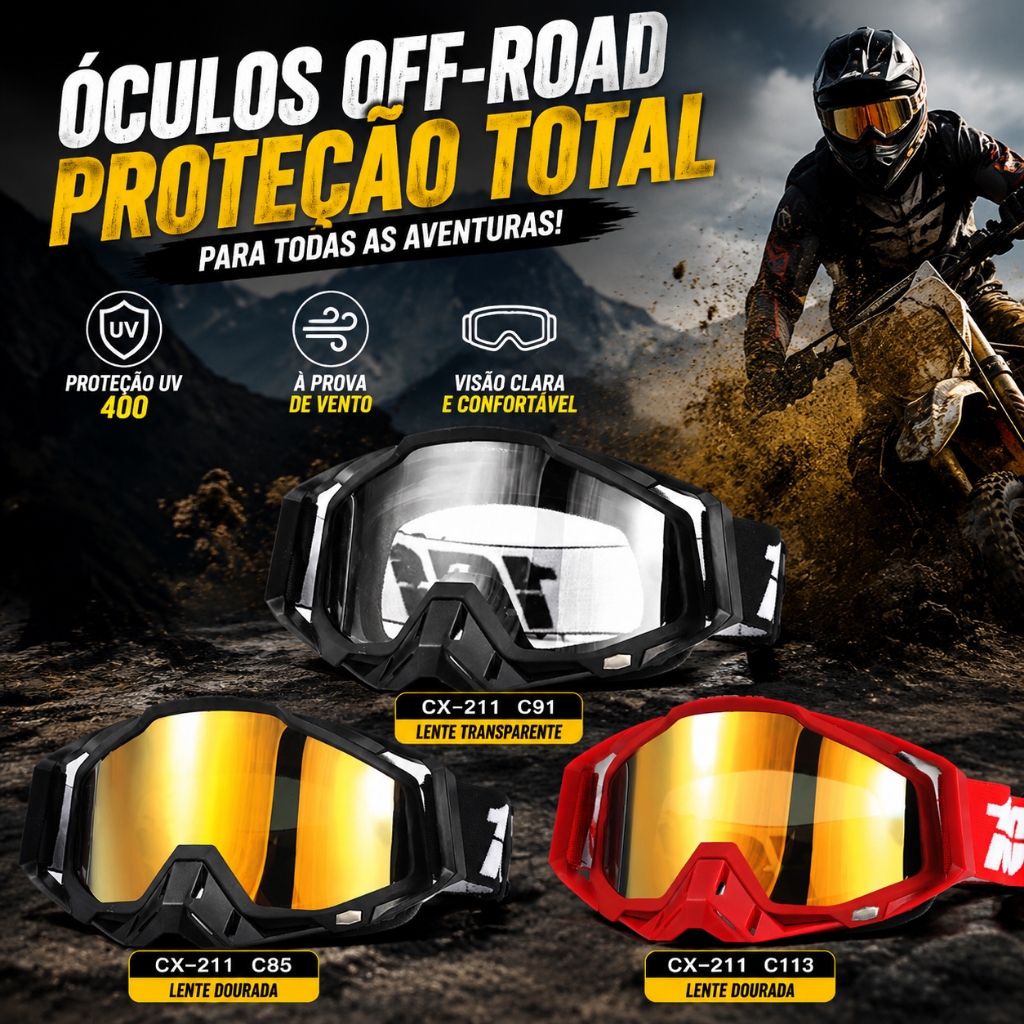 Óculos de capacete, óculos de motocicleta, óculos à prova de vento ao ar livre