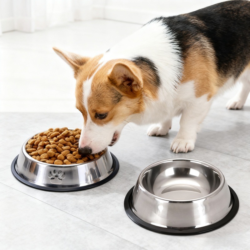 Suprimentos de higiene e dieta para animais de estimação para animais de estimação, tigela de comida de aço inoxidável a