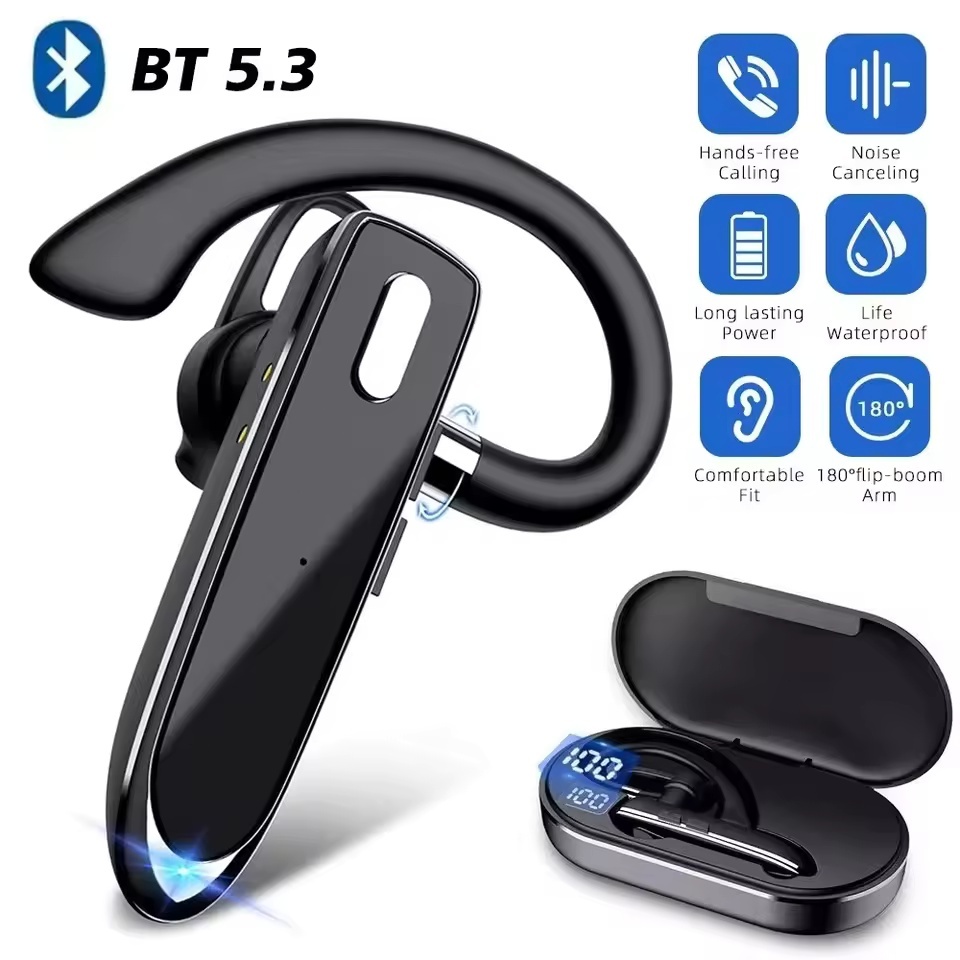 Fones De Ouvido Sem Fio Bluetooth Fone Com Microfone ENC Cancelamento Ruído Handsfree Falando Negócios Auriculares Condu