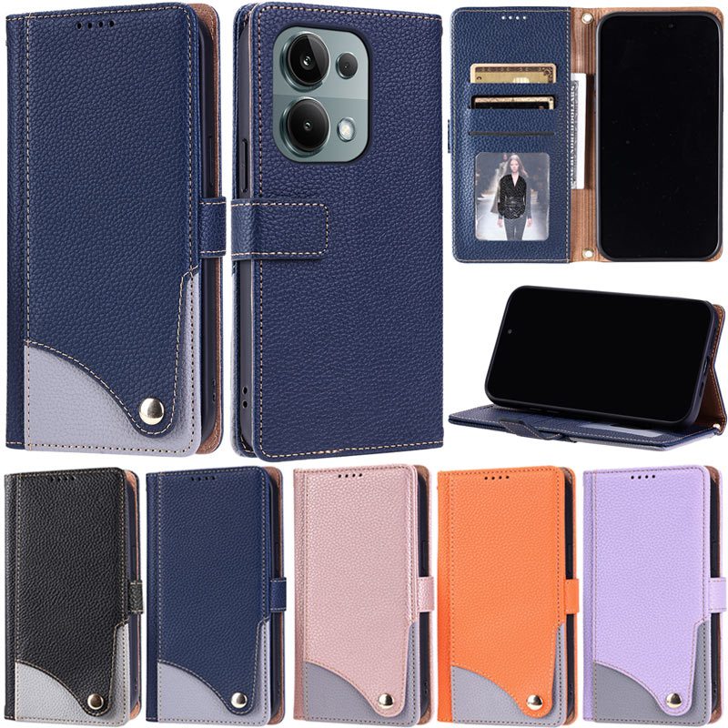 Capa De Luxo Para Xiaomi Poco M6 Pro Redmi 13C Note 14S 13 12 11 10 Carteira Slo