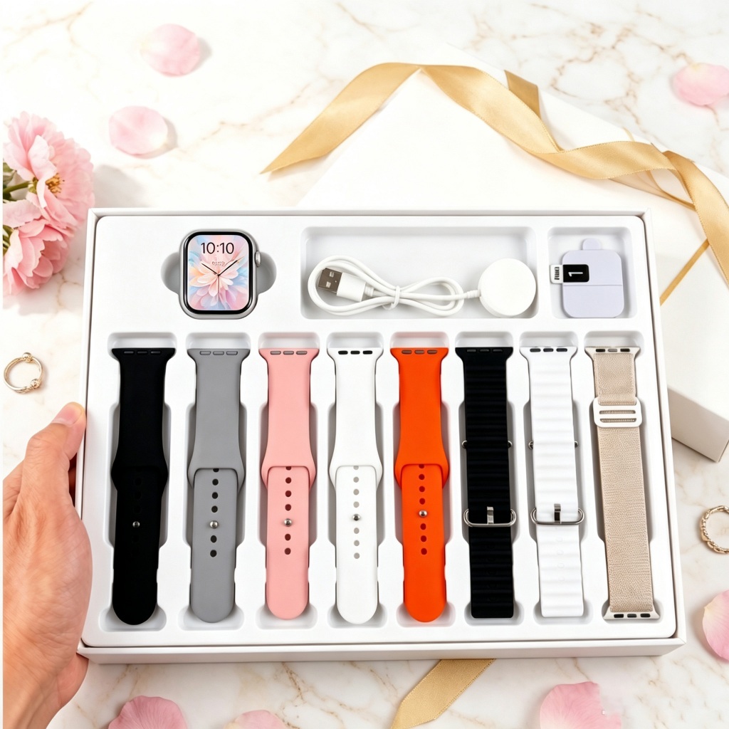 Smartwatch 7 Em 1 Com Alças 38mm/45mm/49mm Tela Cheia Toque Multifuncional Relógio Masculino Para Academia E Lazer