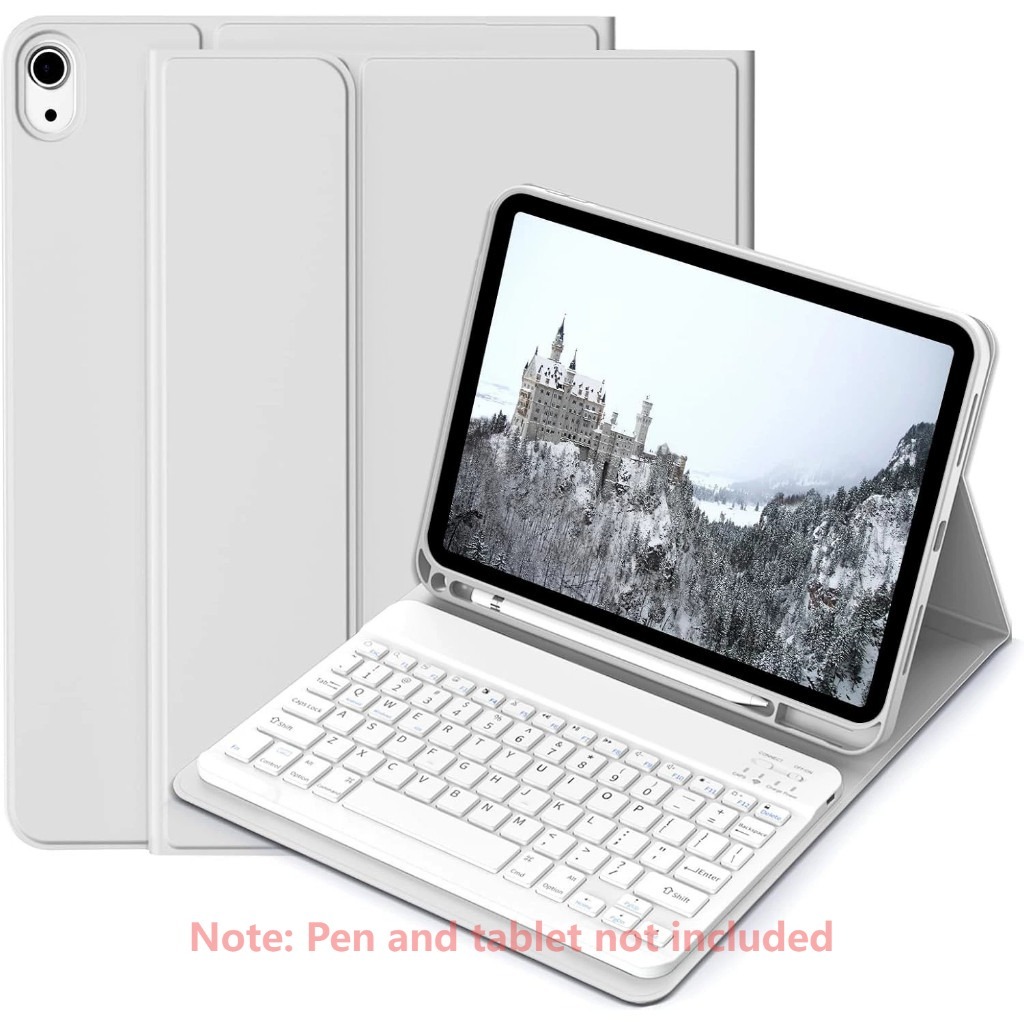 Para iPad Pro 13 Polegadas 2024/Mini 7 Capa De Teclado Com Porta-Lápis 7/8/9 Blu