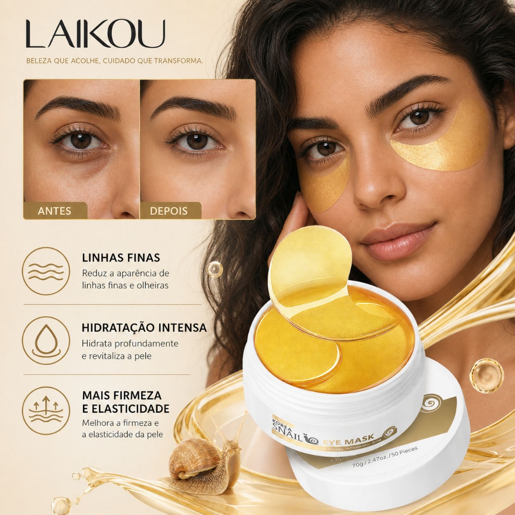 LAIKOU Máscara De Olho De Caracol Removedora Rugas/Círculo Escuro/Anti-Idade/50 
