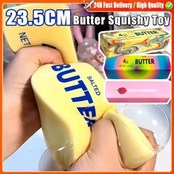 3 Unidades 23.5 Cm Brinquedo De Apertar Manteiga Vara Mole Lento Subindo Fidget Alívio Do Estresse Barra Tijolo Macio Se