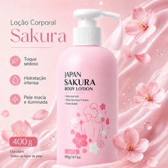 Loção Corporal LAIKOU Japão Sakura 400g | Iluminador E Hidratante Pele Suave Fragrância Delicada