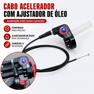 Acelerador Punho Rápido Aluminio Universal + Cabo Crf Ttr