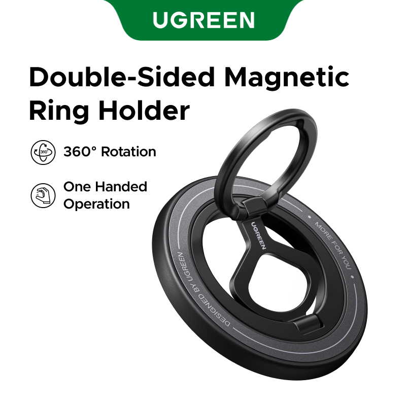 Suporte Magnético De Anel De Telefone Dupla Face UGREEN Ímã Mais Forte Atualizado Para Ímãs MagSafe N58 De Fixação Firme