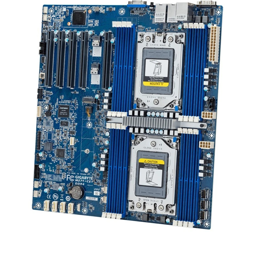 Gigabyte MZ71-CE1 (rev . 3 x/4) Soquete De Placa-Mãe LGA 4094 Suporte AMD EPYC 7