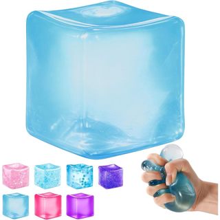 Cubo de Gelo Squishy com Retorno Lento Brinquedo Sensorial Macio para Apertar Fidget Toy Antiestresse