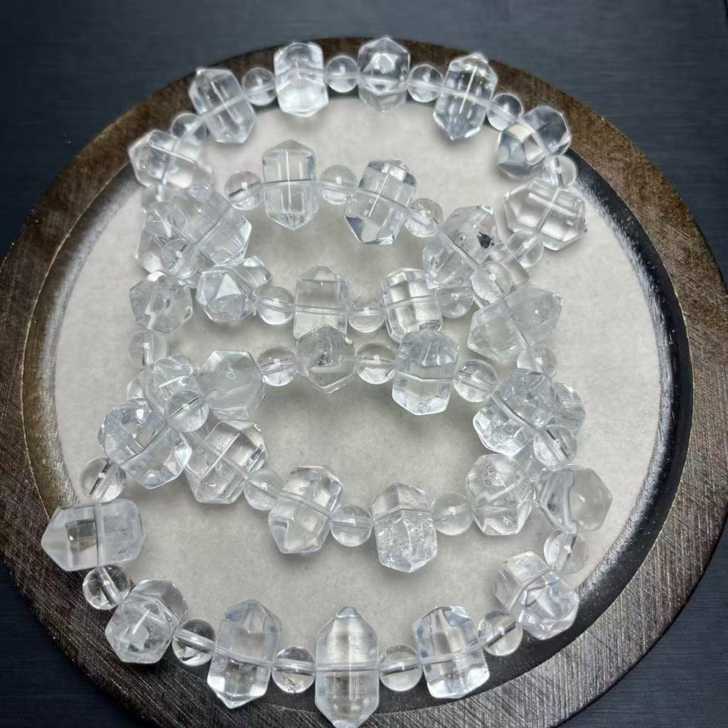 Pulseira de anel único de ponta dupla de cristal branco Especificação de novo produto 10mm