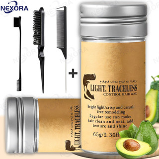 Bastão de Cera para Cabelo Anti-Frizz Frizzy Hair Tidying Creme Suavizante Styling Vem com lápis de sobrancelha