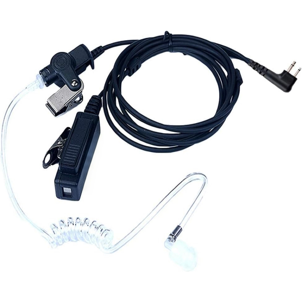 Fone De Ouvido/Com Tubo Acústico De 2 Fios Kit De Vigilância De Microfone PTT Pa