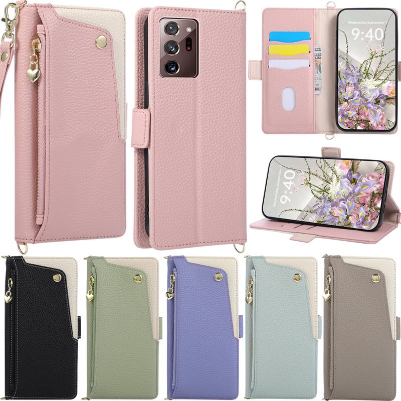Caixa De Luxo Para Samsung Galaxy Note 20 Ultra 10 + A12 A32 A22 A72 A51 A71 A21S A42 5G Carteira Com Zíper Soft PU Cour
