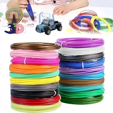 50/60/120 M Refil Filamento Abs Kit 10 Cores Impressora 3d Caneta Cores Variadas