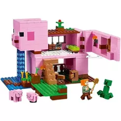 2000 peças blocos de construção Lego compatíveis Meu Mundo porco casa coelho rancho menino brinquedos montados