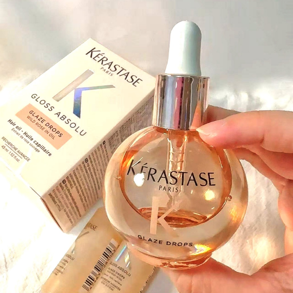 Kashi Gloss Absolu Glaze Drops Óleo Capilar Brilhante Anti‑Frizz Para Todos os Tipos de Cabelo Deixa Fios Macios 45ml