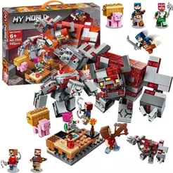 2500 pçs compatível Lego Pixel mundo rubi caverna chefe final homem crianças DIY montagem brinquedos