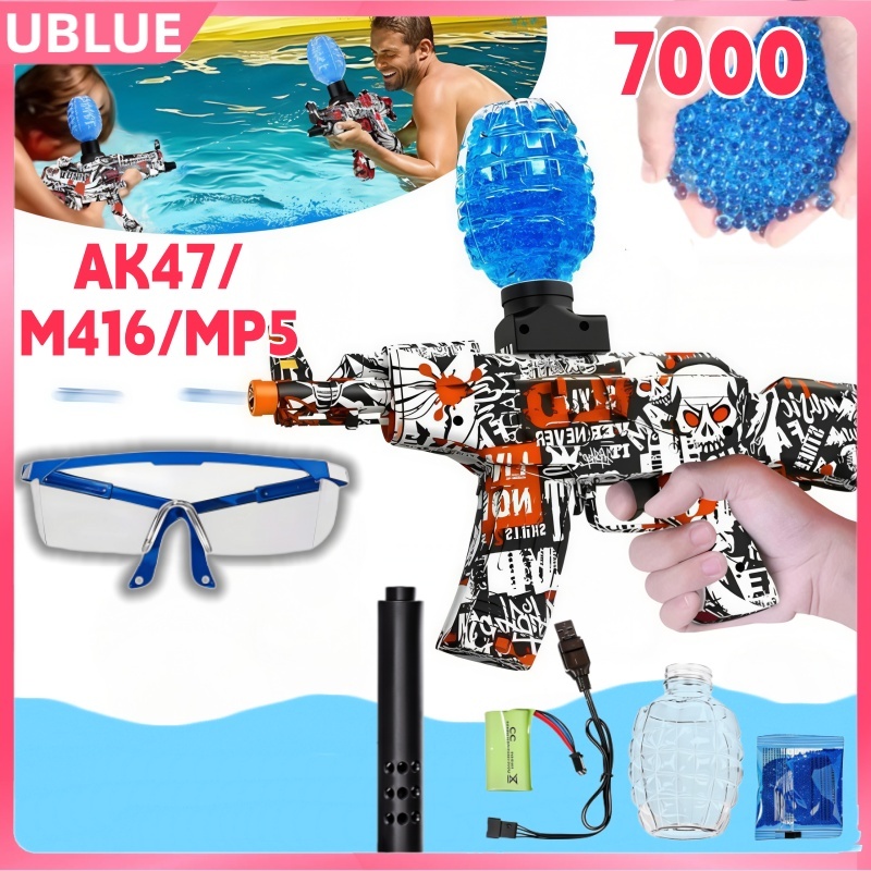 Blaster Elétrico De Bola De Gel Com 7.000 Bolas Recarregáveis
