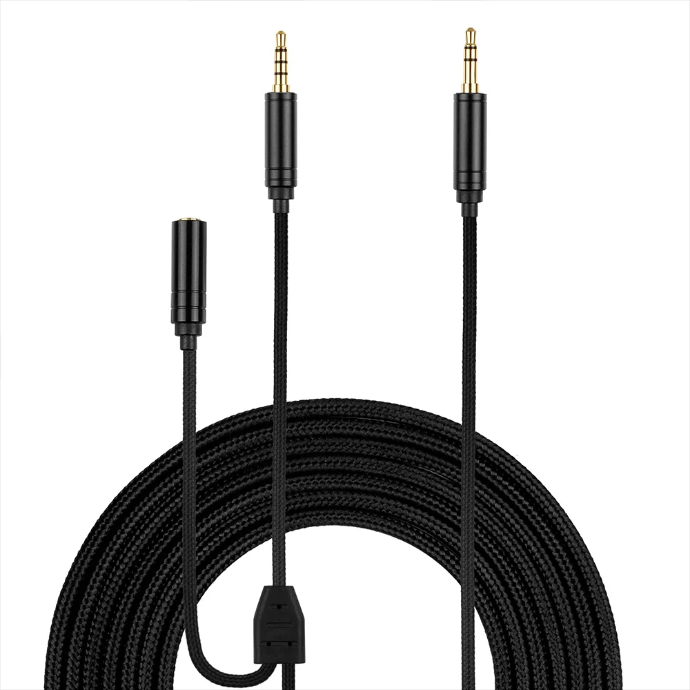 Substituição De Nylon Trançado Chat Link Cabo De Áudio Placa De Extensão Gravaçã