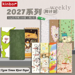 2027-Kinbor-weeks Planejador Semanal 52g Manual de Papel Bachuan Agenda Autodisciplina Planejador Manual de Eficiência d