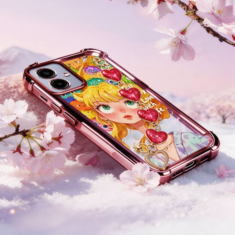 Capa YBD Para Samsung Galaxy A07 M07 F07 A06 A03 Core A04 A05 A04E F04 M04 A042F M05 F05 A032F Bonito Anime Cartoon Girl
