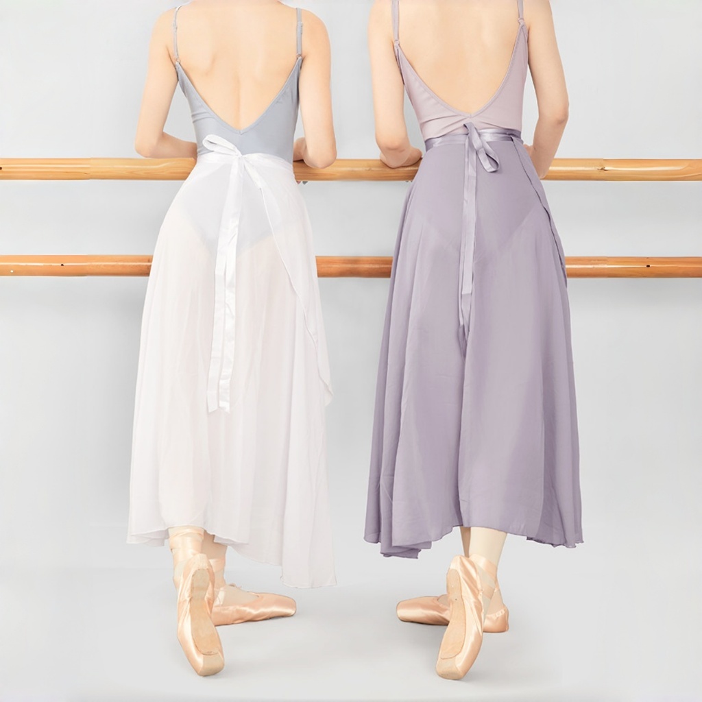 Saia De Dança Longa Chiffon Ballet Feminina Bailado Adulto Burgundy Preto Vestido De Cintura