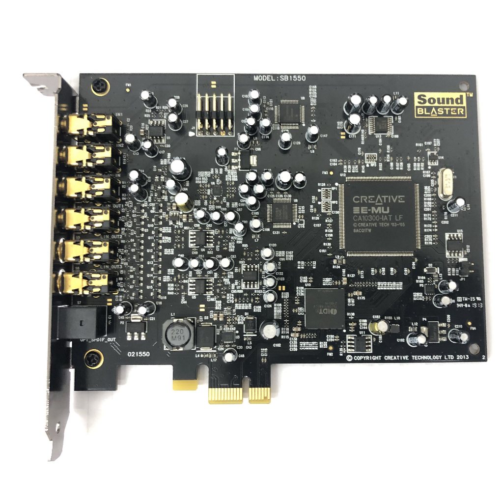 Creative Sound Blaster SB1550 Audigy Rx PCIe 7.1 ASIO 24bit 192kHz Placa De Áudio
