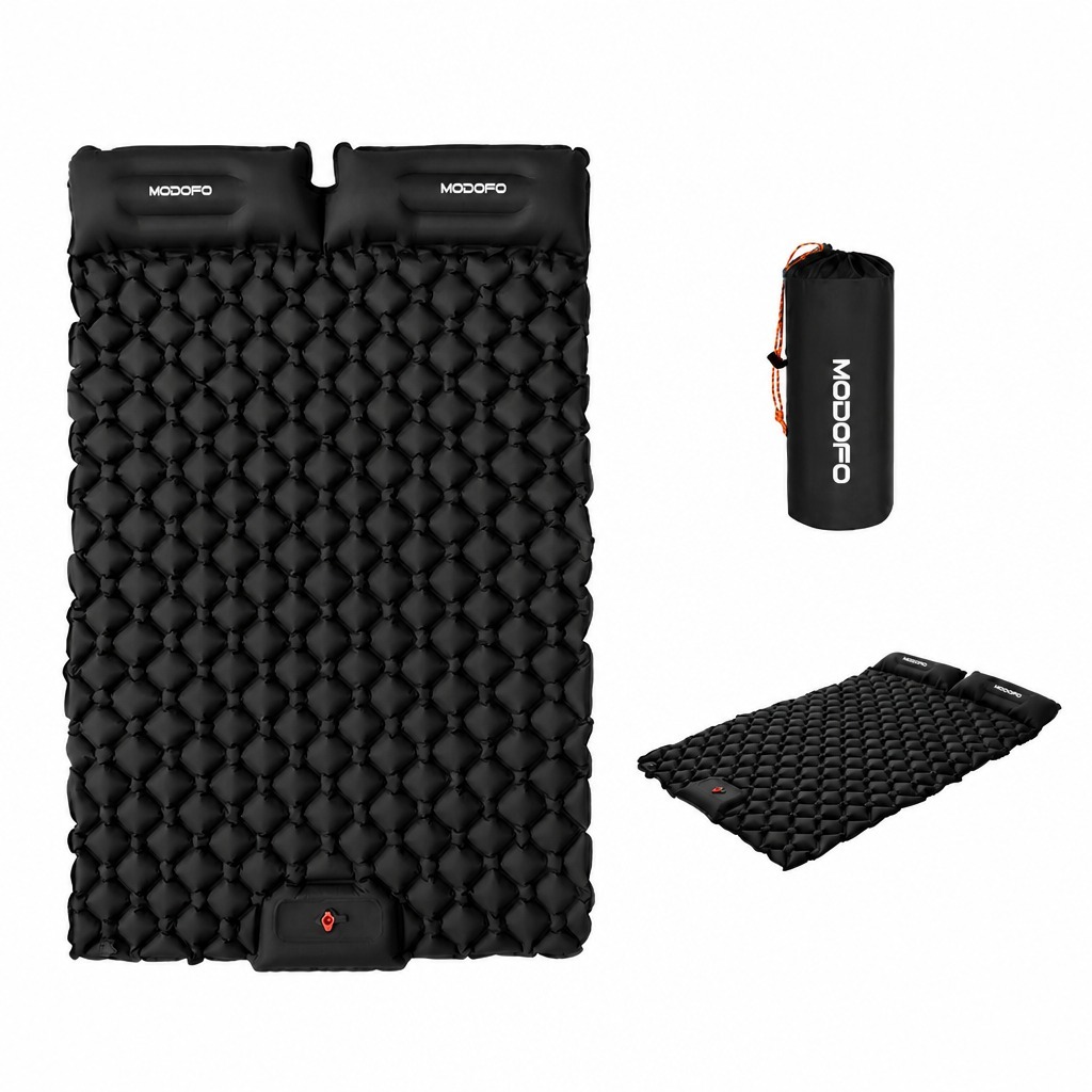 Colchão Inflável Dobrável Duplo Que Acampando 200cm * 125cm * 8cm