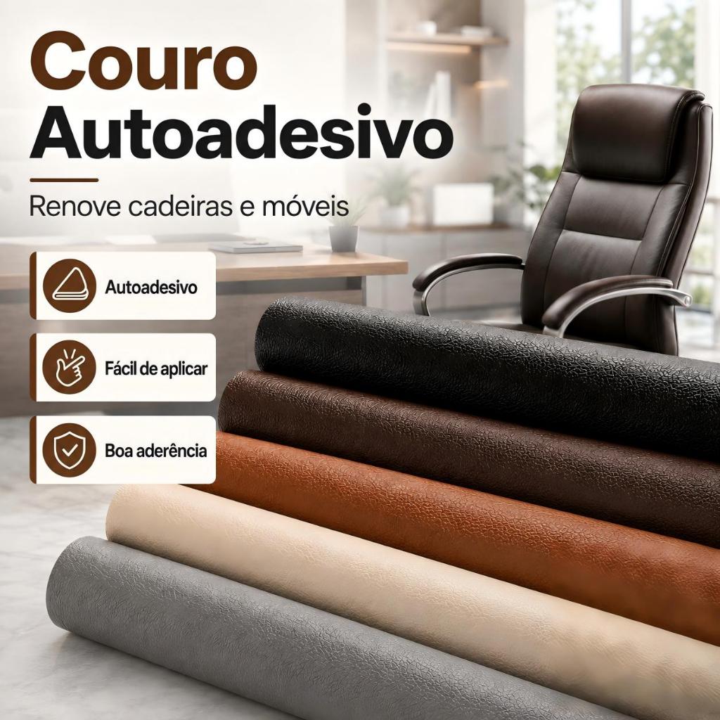 Adesivo Reparador de Couro Autoadesivo Para Sofá Banco Carro Bolsa 35x140 60x140
