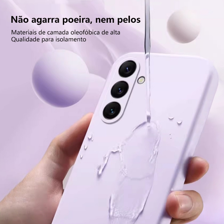 HEYOO Capa Capinha Premium Silicone Líquido Aveludado Antichoque Para Samsung Ga