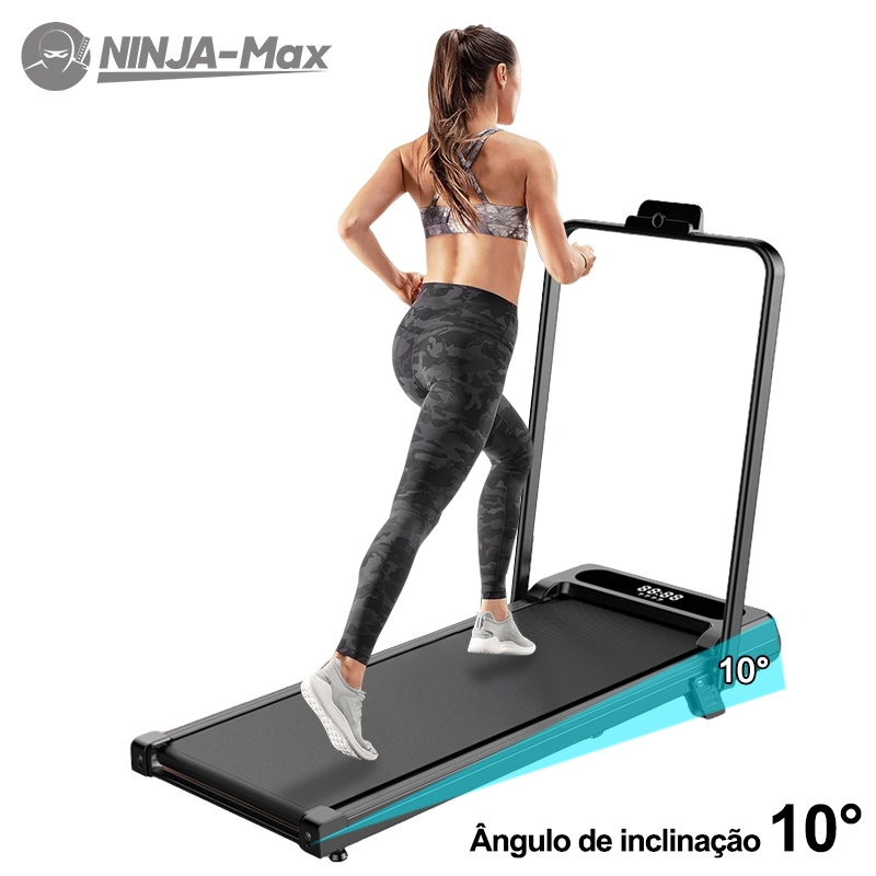 NINJA MAX Esteira Elétrica Dobrável Portátil até 120kg para Fitness em Casa