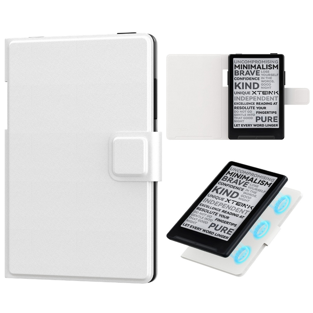 MoKo Capa Protetora Magnética De Couro PU Leve Para 3.7 " XTEINK X3 eReader 2026 , Com Fecho Magnético Seguro