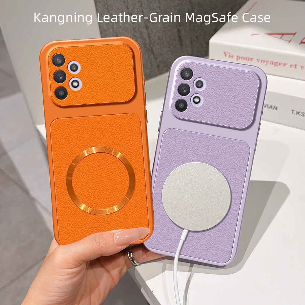 Para Samsung A32 A33 A34 A35 A36 A56 A37 A50 A31 A51 4G Caso De Telefone , Textura De Couro Magnético Sucção Escudo Capa