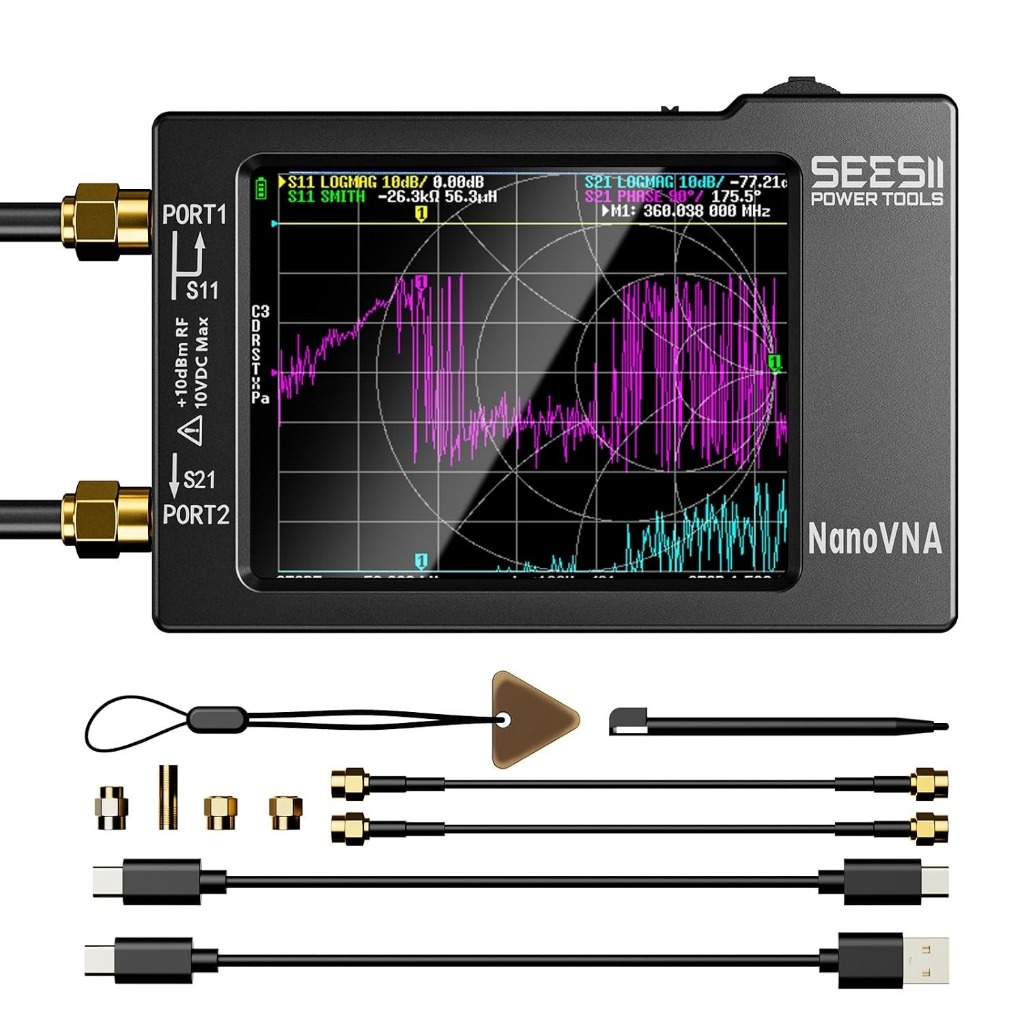 Analisador De Rede Vetorial Nanovna 2.8 Polegadas 9KHz-1.5GHz MF HF VHF UHF Antena , Medição De Parâmetros S Tensão Rela