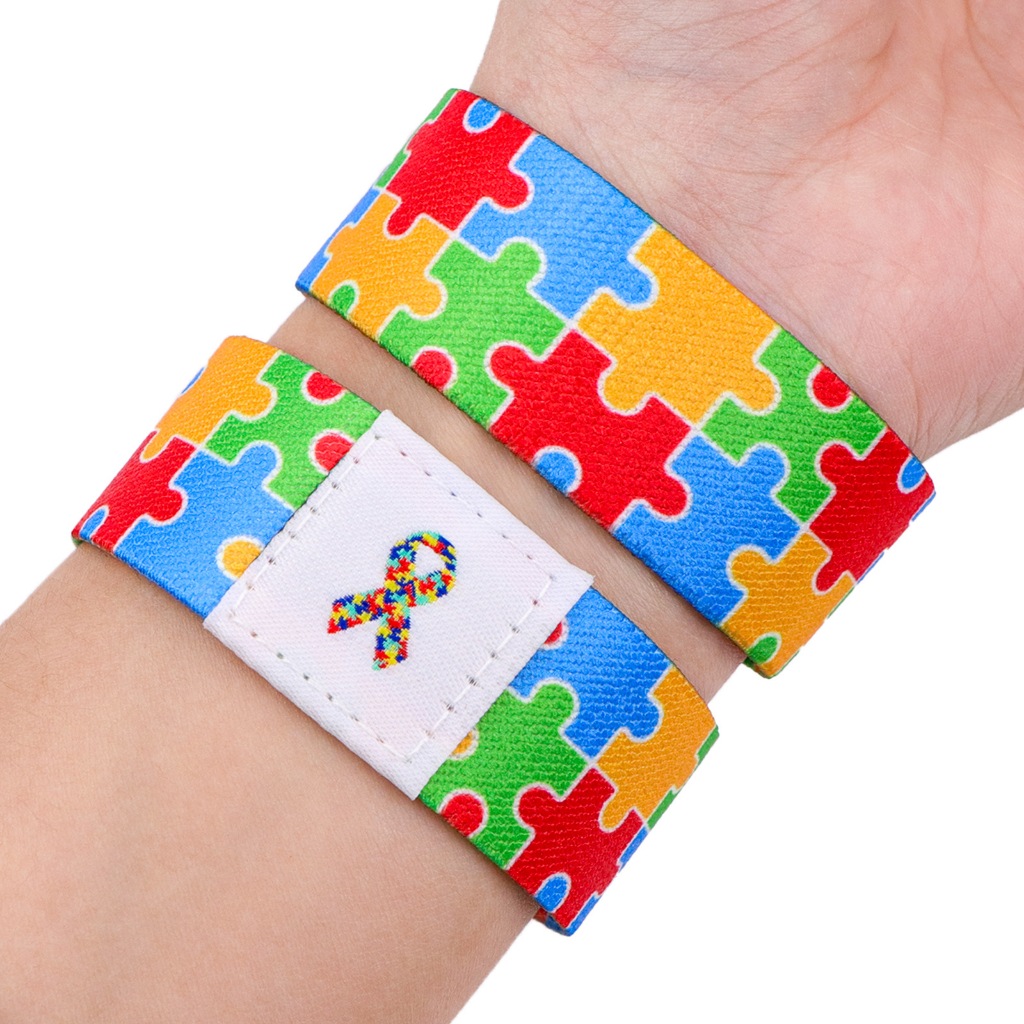 Vnox Pulseira Autismo Para Crianças Colorida Quebra-Cabeça Elástica Macia Meninos Meninas Adolescentes Adultos Pres. · foto 2