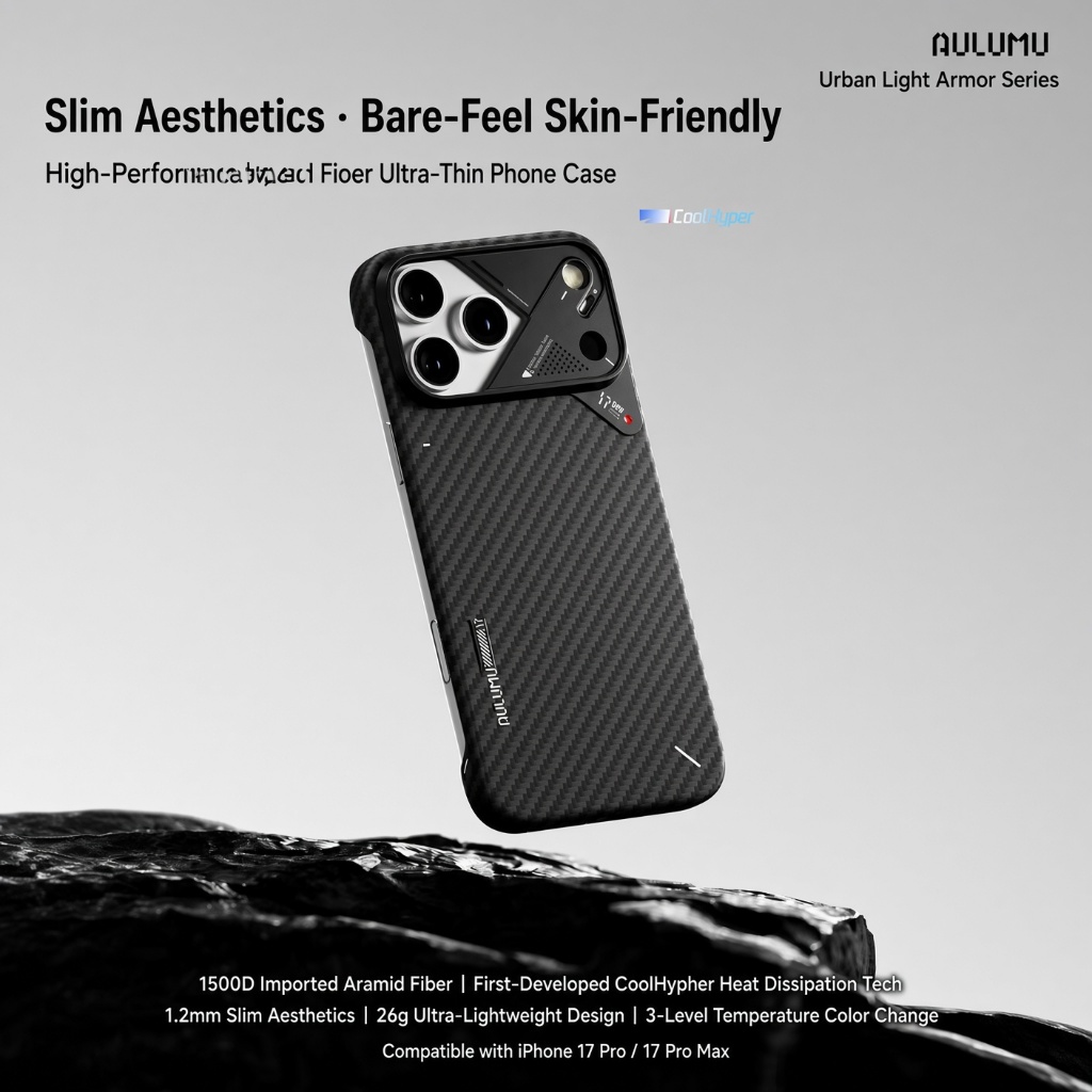 AULUMU Urban Light Armor Capa Protetora Ultrafina De Fibra De Aramida Para iPhon