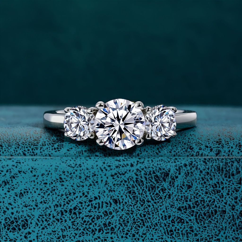 Anel de empilhamento de diamante de linha elegante All-Match anel de venda quente anel de diamante feminino de luxo leve