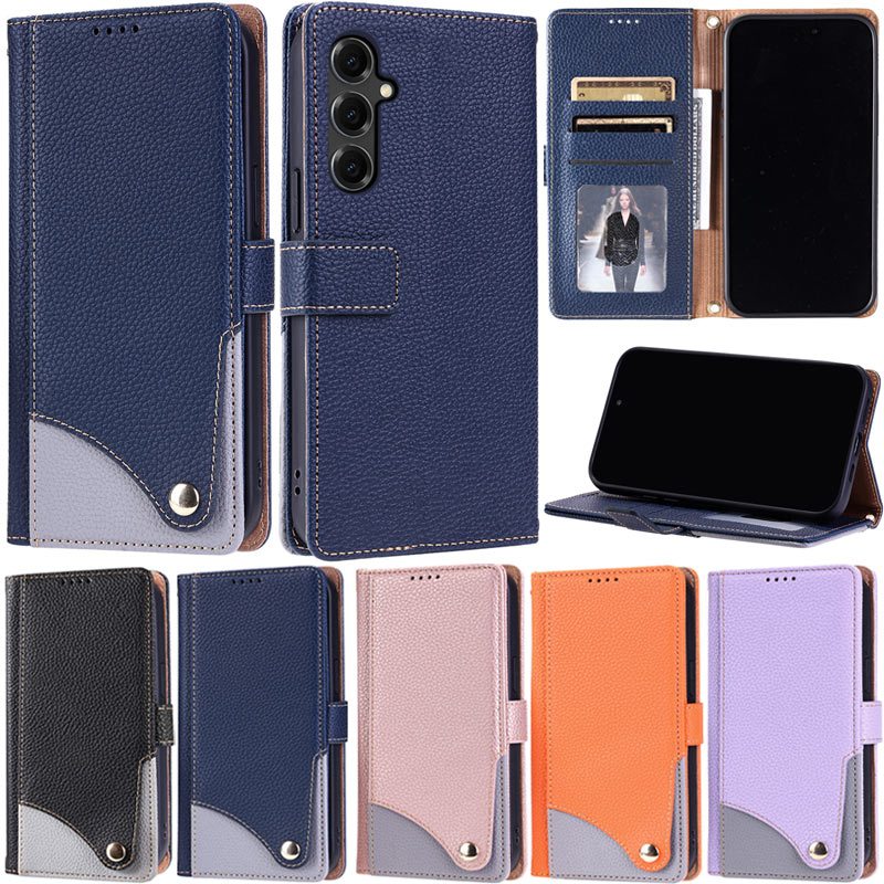 Capa De Luxo Para Samsung Galaxy S25 FE A16 A55 A35 A25 A15 A05S S24 A05 S25 Ultra S24 S25 Plus Carteira Macia De Couro 
