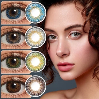 2 Peças Lentes De Contato De 3 Tons De Cor Freshgo Lente De Contato Colorida 14,5mm Com Estojo